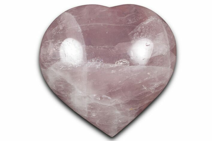 Polished Rose Quartz Heart - Madagascar #333900